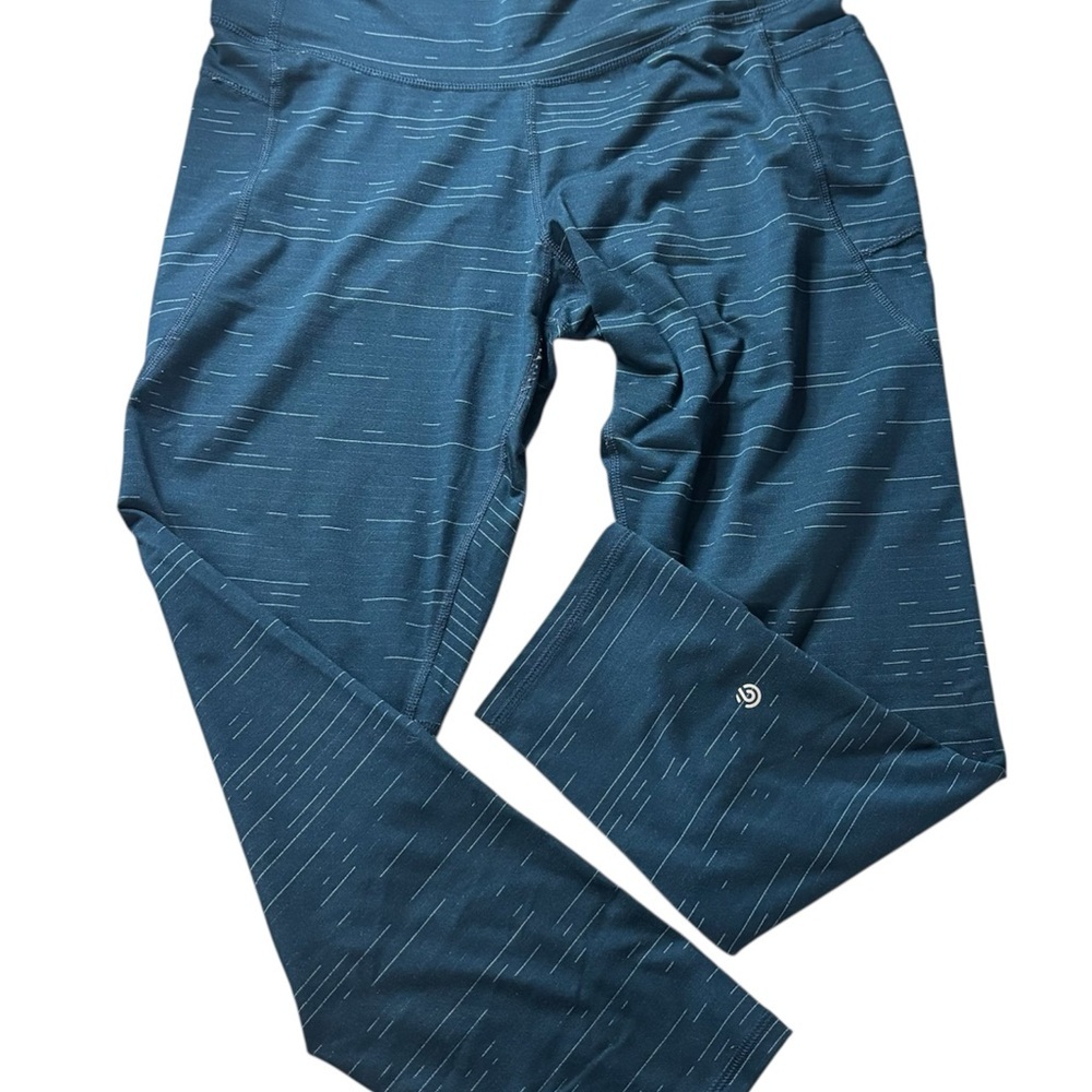 Champion Navy Striped Leggings Soft Material